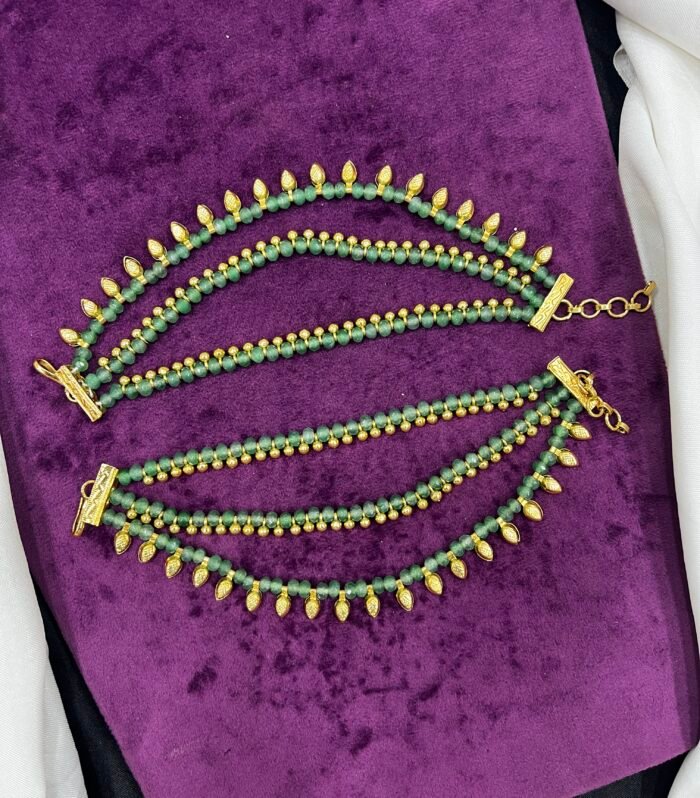 Semi Precious Beads Maattal Gold Replica
