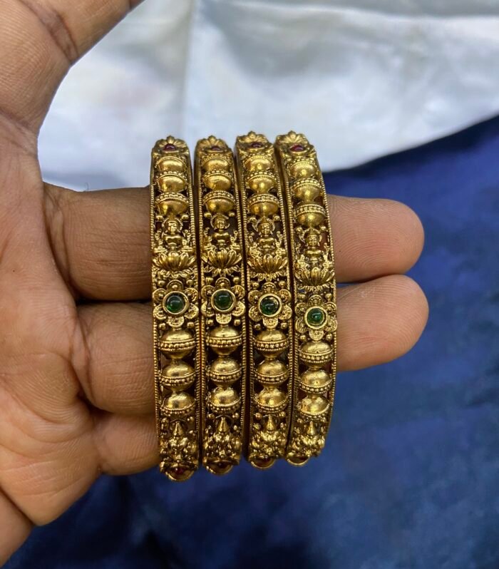 Antique Lakshmi with ball bangle