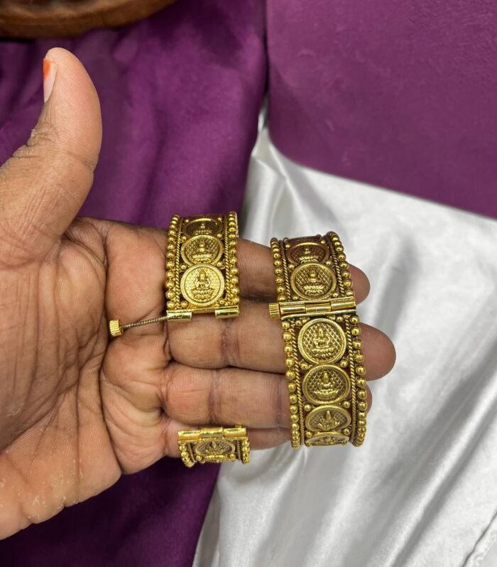 Coin Nagas Lakshmi Screw Bangles