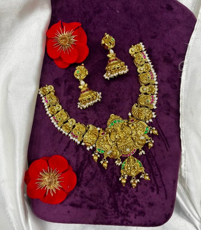Real Jadau Kundan Lakshmi Necklace