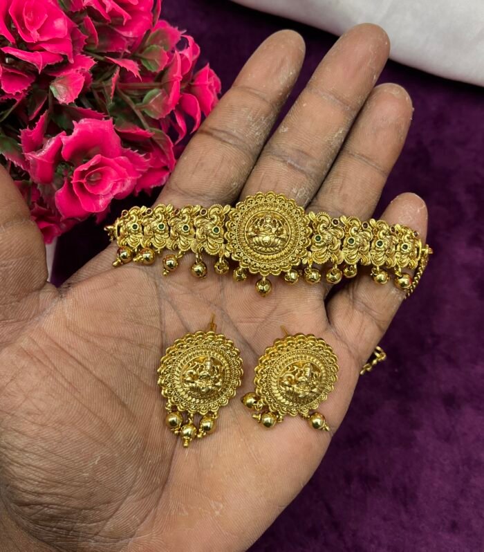 Antique Choker Lakshmi Design Pure Brass Made