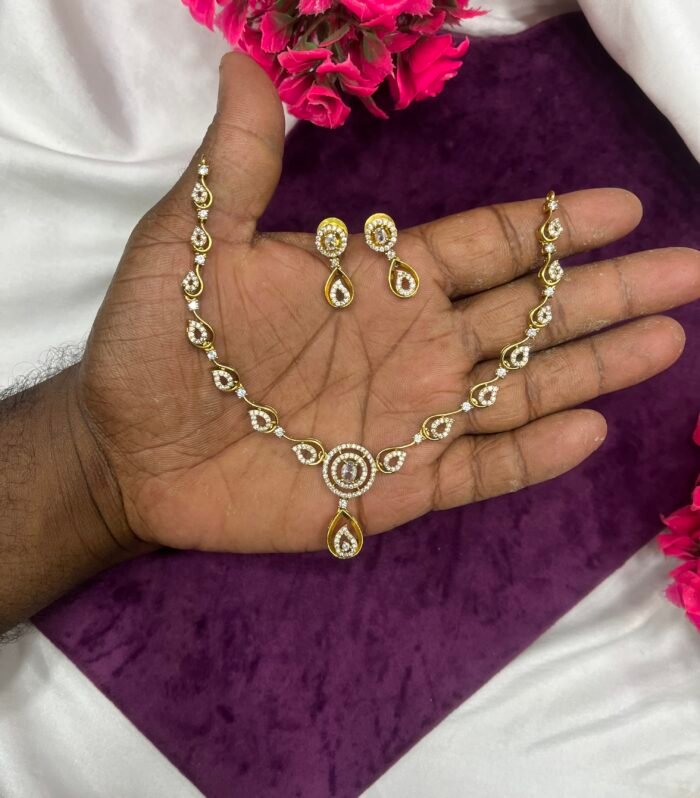Simple AD Diamond Inspired Necklace