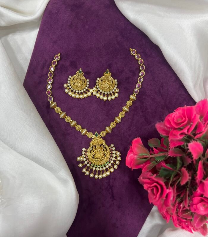 Real Kemp with Premium Lakshmi Necklace