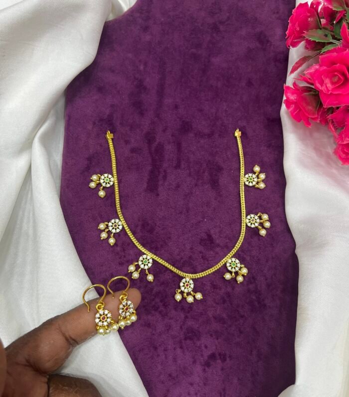 Simple Western Necklace & Kids Necklace with Hook Earings