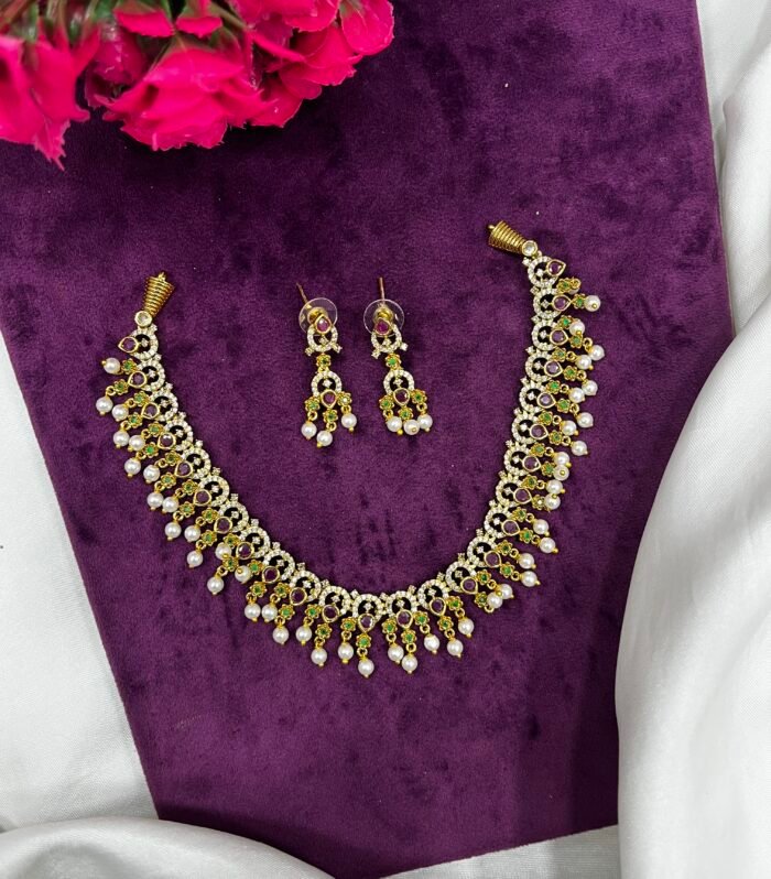 Perfect Traditional Necklace With Pearl Hanging