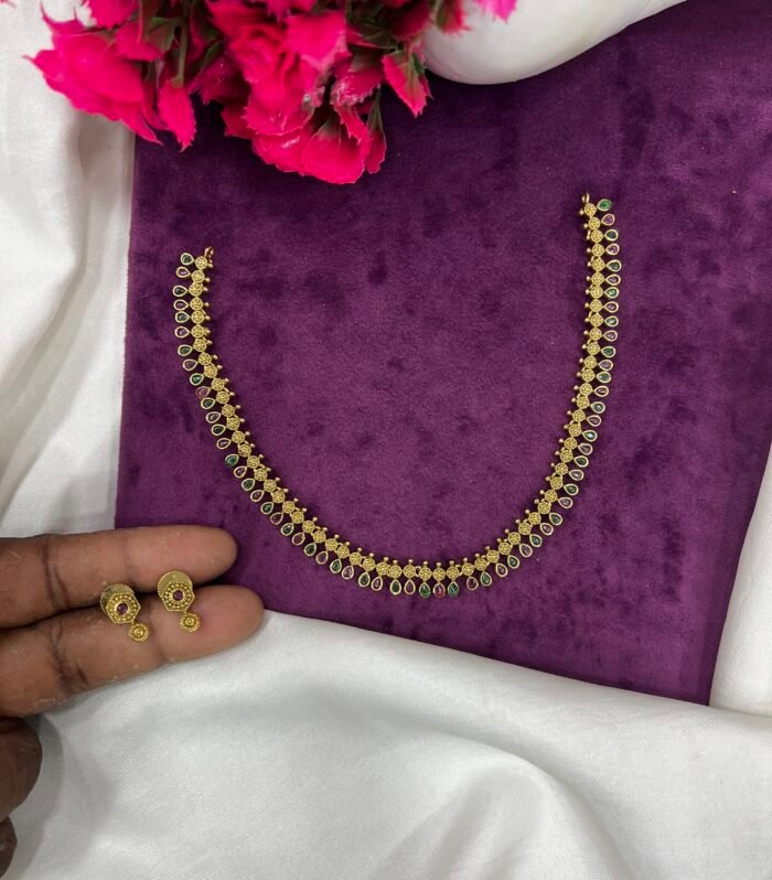 Real Kemp Stones Antique Simple Necklace Original Gold Looks