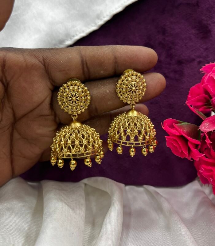 Without stone Matt finish Jhumka