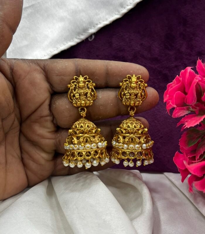 Antique Lakshmi Jhumka Temple design