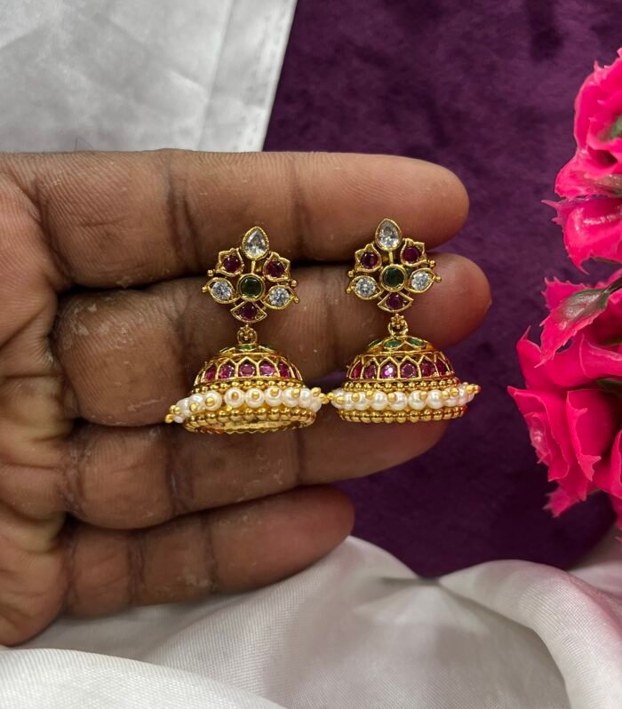 Traditional Compact Size Real Kemp Jhumka