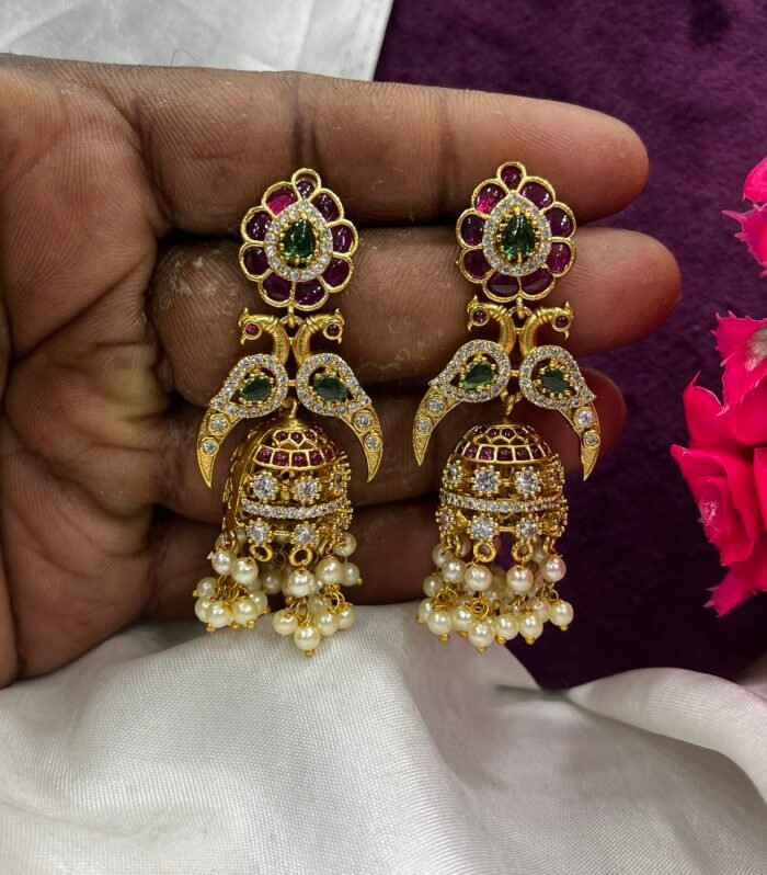 Jadau Kundan Copy of Jhumka Premium Quality