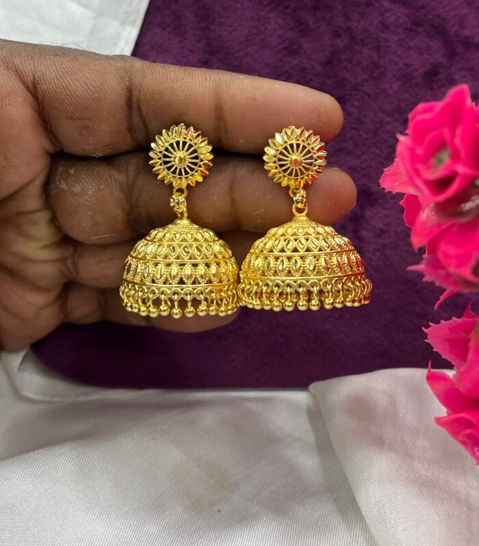 Gold Copy Jhumka Back Screw Micro plated