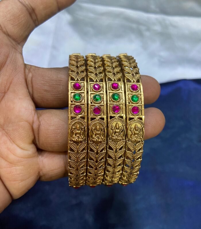 Antique Lakshmi with leaf bangle