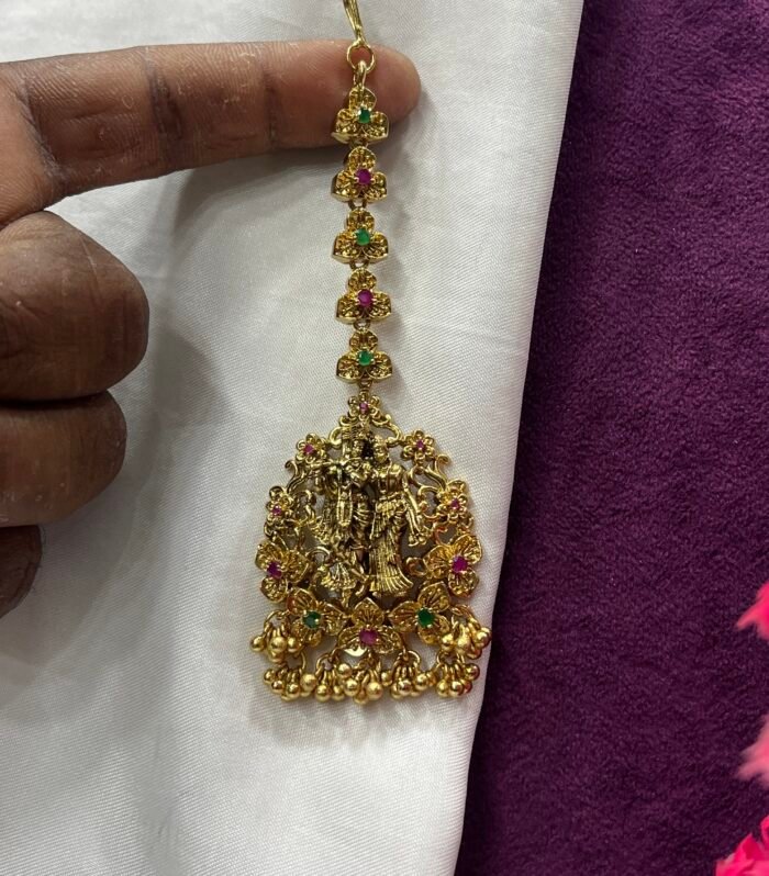 Pure Antique Radhai Krishnan Tikka Embossed Design