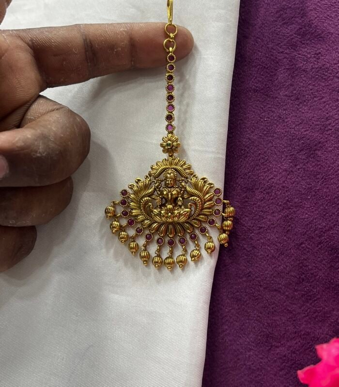 Lakshmi design tikka Real kemp with brass made