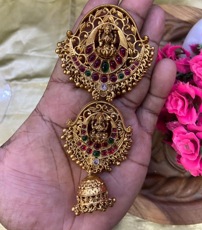 Jadai Billai Lakshmi double pendant 1