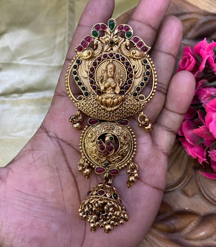 Jadai Billai Lakshmi double pendant 2