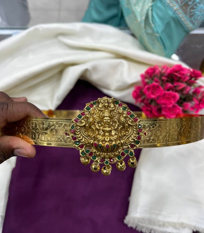 Antique Premium Quality Hipbelt Lakshmi Design With Kempstone
