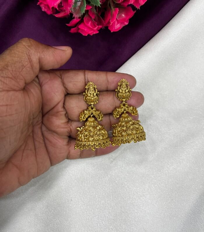 Real Antique Lakshmi And peacock Design without any stones
