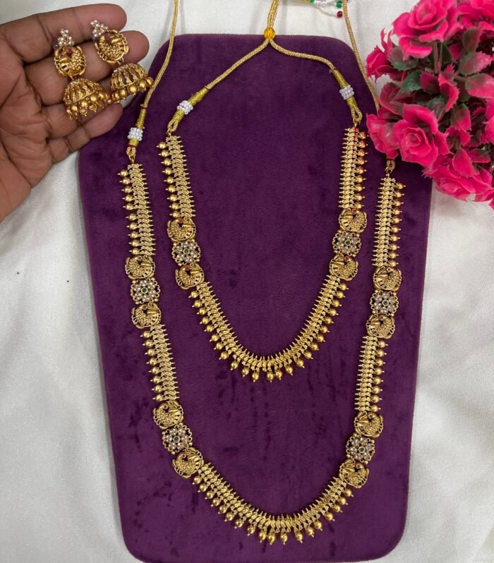 CO-1 Budget Combo Traditional Haram,Necklace,jhumka